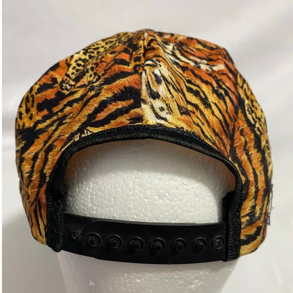 Cincinnati Zoo Snapback Hat Leopard Print Vintage 90s Adjustable USA Made - Picture 2 of 7